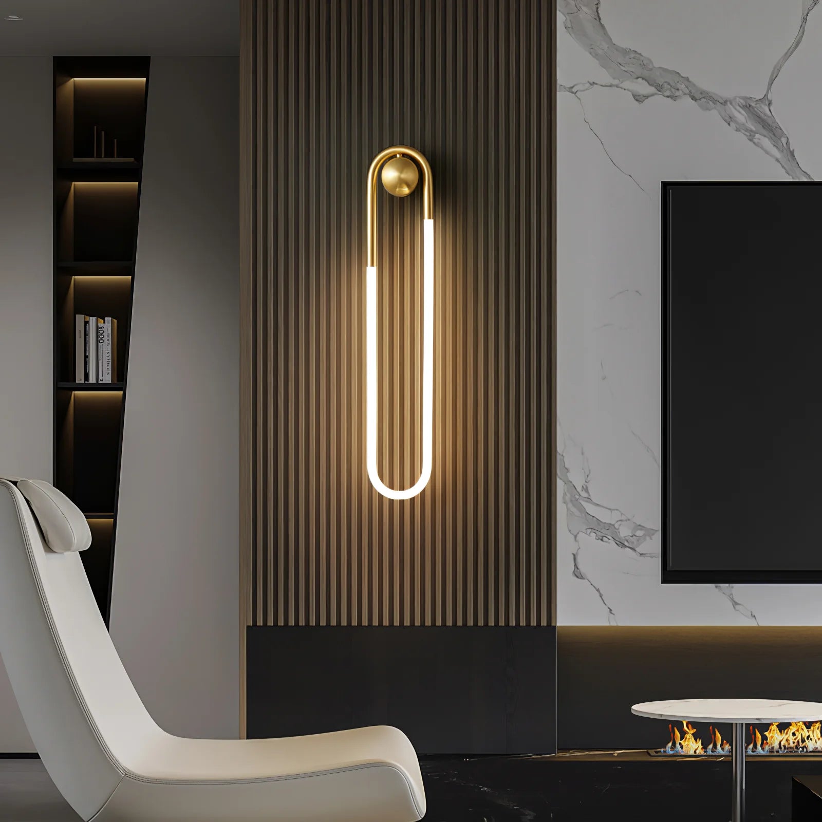 Wall Light Brass Loop in Modern Design | Rudilo