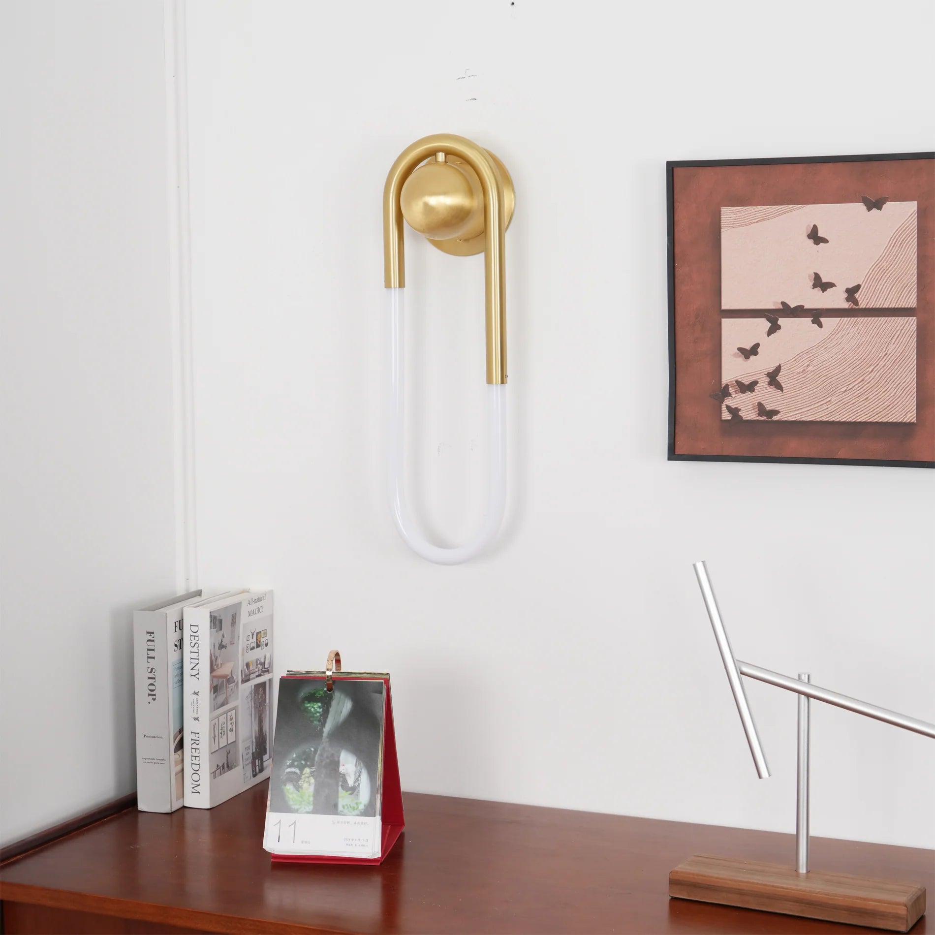 Wall Light Brass Loop in Modern Design | Rudilo
