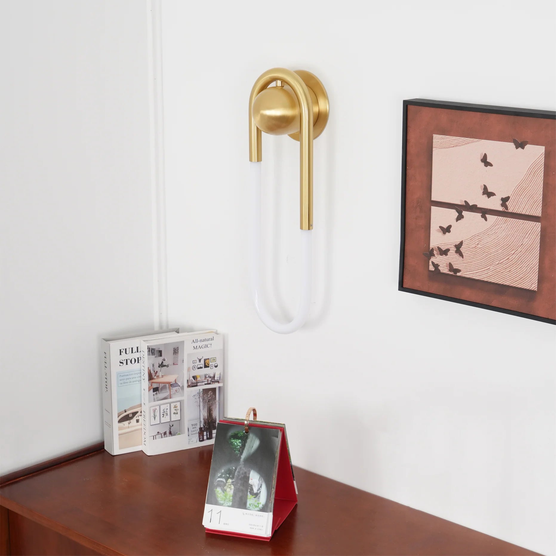 Wall Light Brass Loop in Modern Design | Rudilo