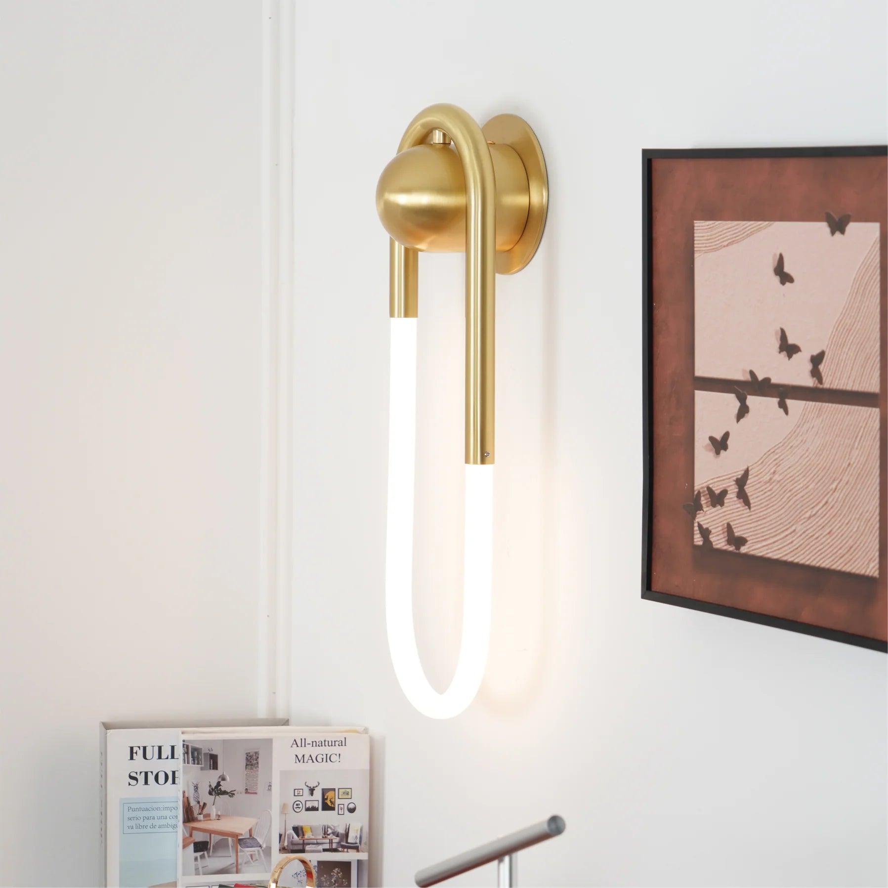 Wall Light Brass Loop in Modern Design | Rudilo