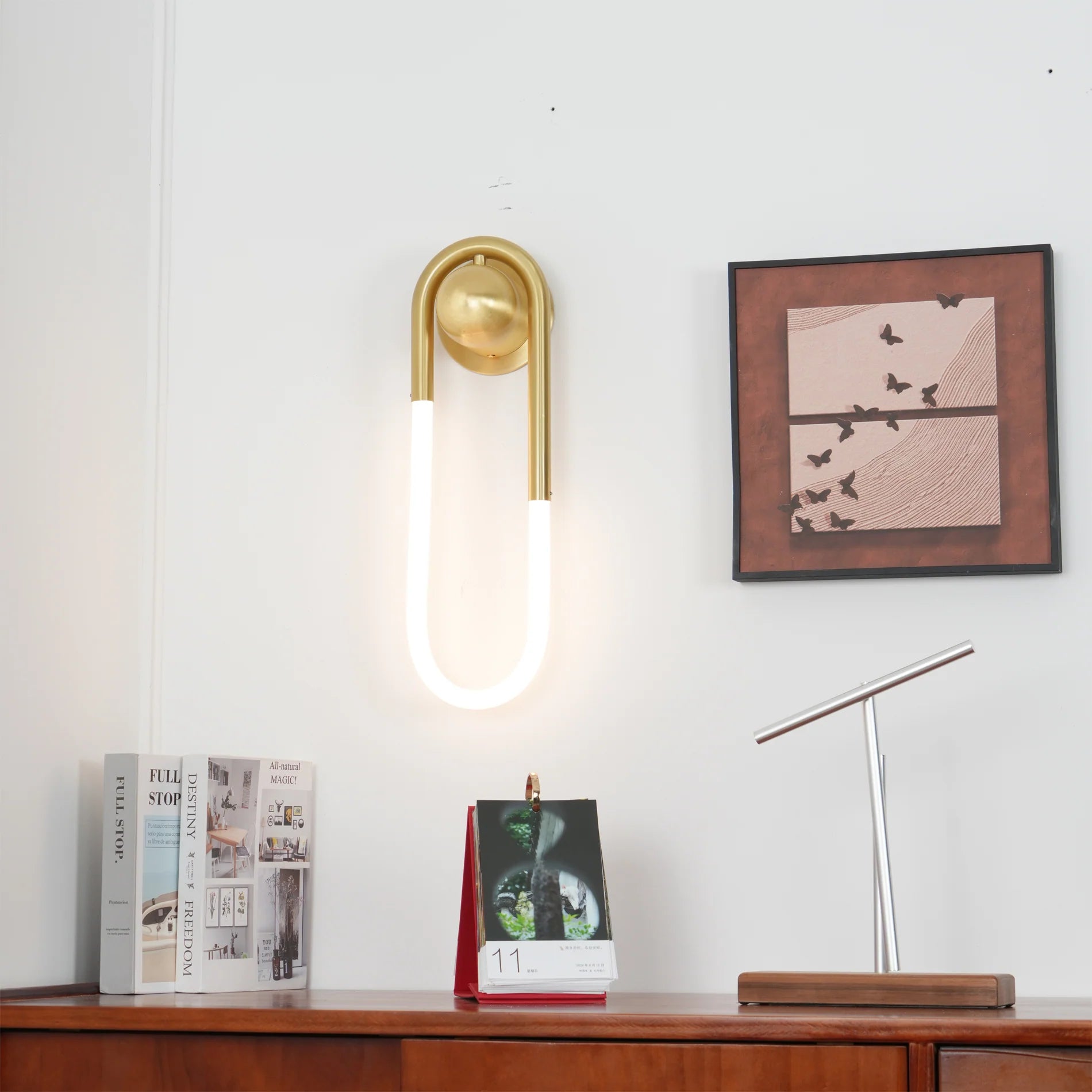 Wall Light Brass Loop in Modern Design | Rudilo
