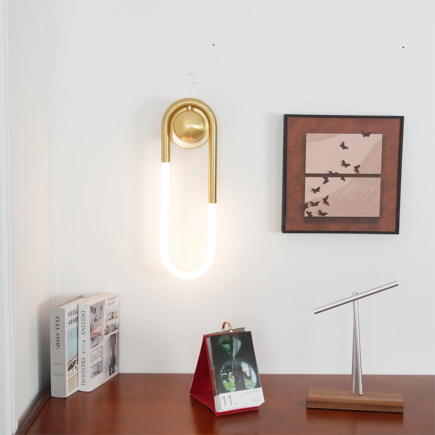 Wall Light Brass Loop in Modern Design | Rudilo