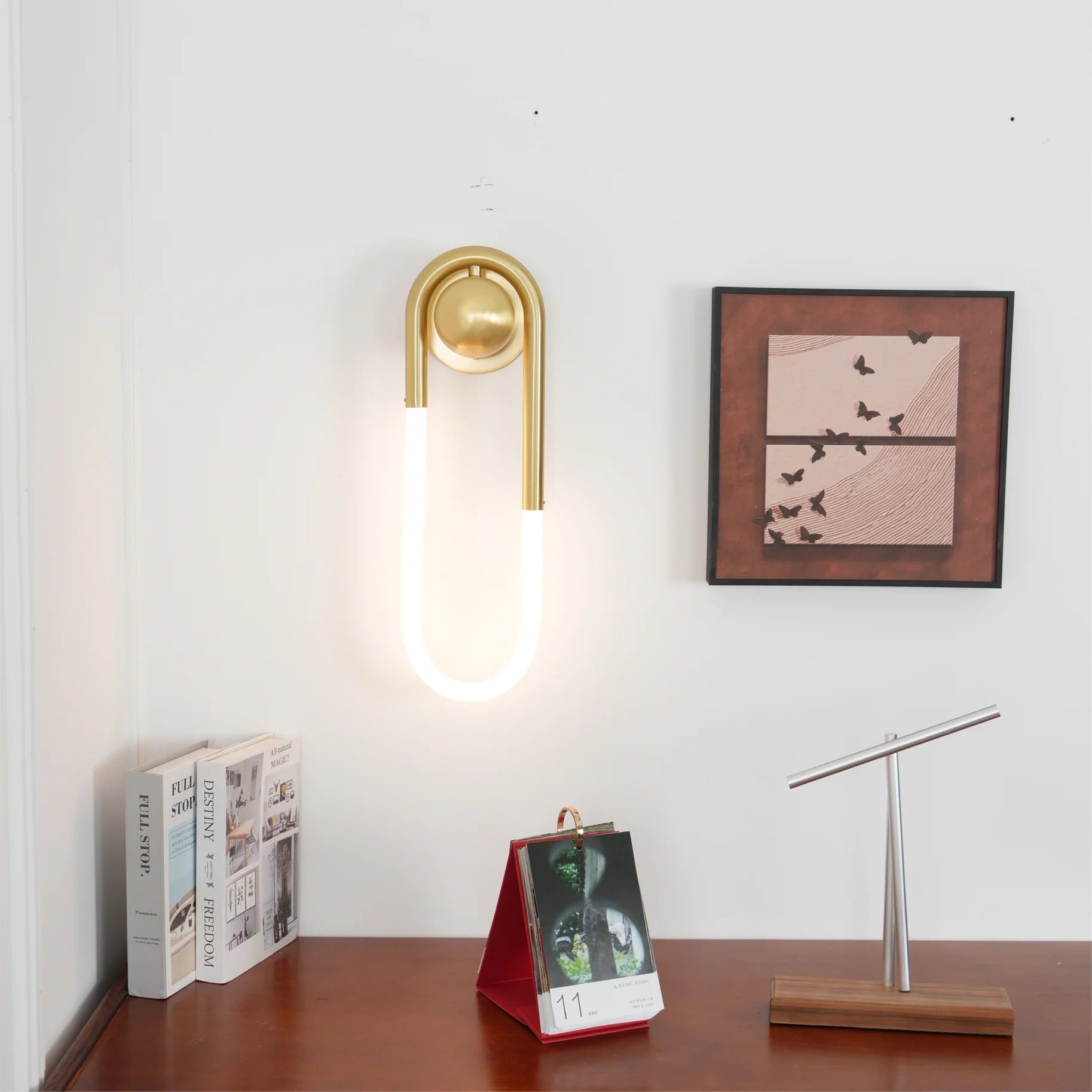Wall Light Brass Loop in Modern Design | Rudilo