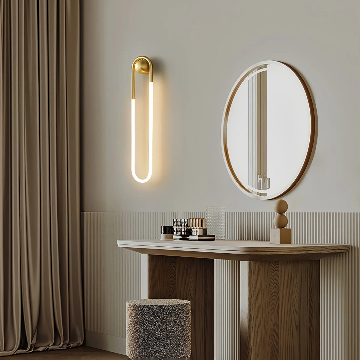 Wall Light Brass Loop in Modern Design | Rudilo