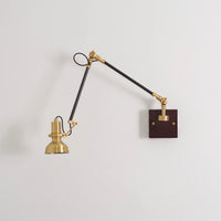 Wall Light Brass Wood Swing Arm Modern Interior | Kanvero