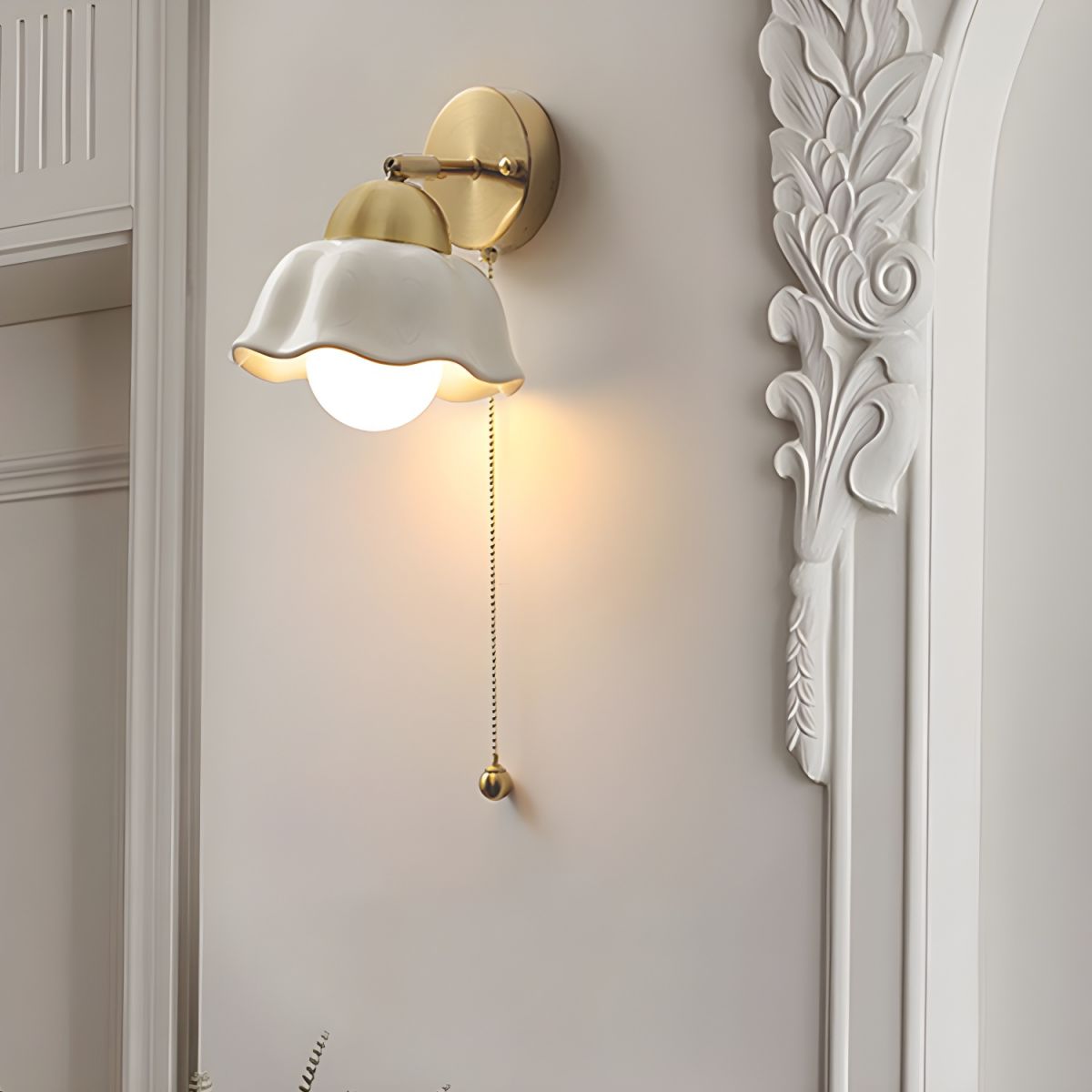 Wall Light Ceramic Medieval Style for Bedside | Merolan