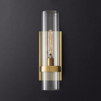 Wall Light Clear Glass Cylinder Traditional Design | Bravon