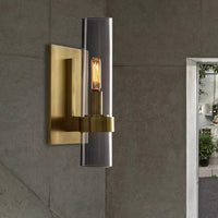 Wall Light Clear Glass Cylinder Traditional Design | Bravon