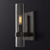 Wall Light Clear Glass Cylinder Traditional Design | Bravon