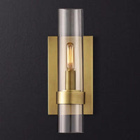 Wall Light Clear Glass Cylinder Traditional Design | Bravon