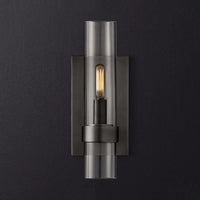 Wall Light Clear Glass Cylinder Traditional Design | Bravon