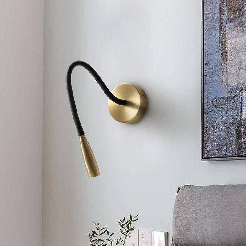 Wall Light Copper Body Adjustable Arm Modern Style | Calvori