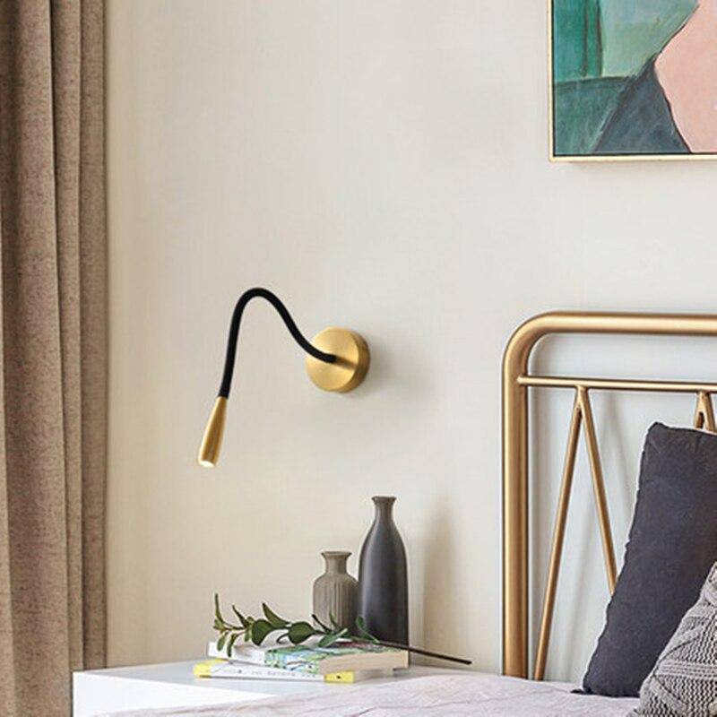 Wall Light Copper Body Adjustable Arm Modern Style | Calvori