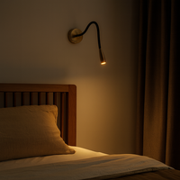Wall Light Copper Body Adjustable Arm Modern Style | Calvori