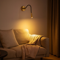 Wall Light Copper Body Adjustable Arm Modern Style | Calvori