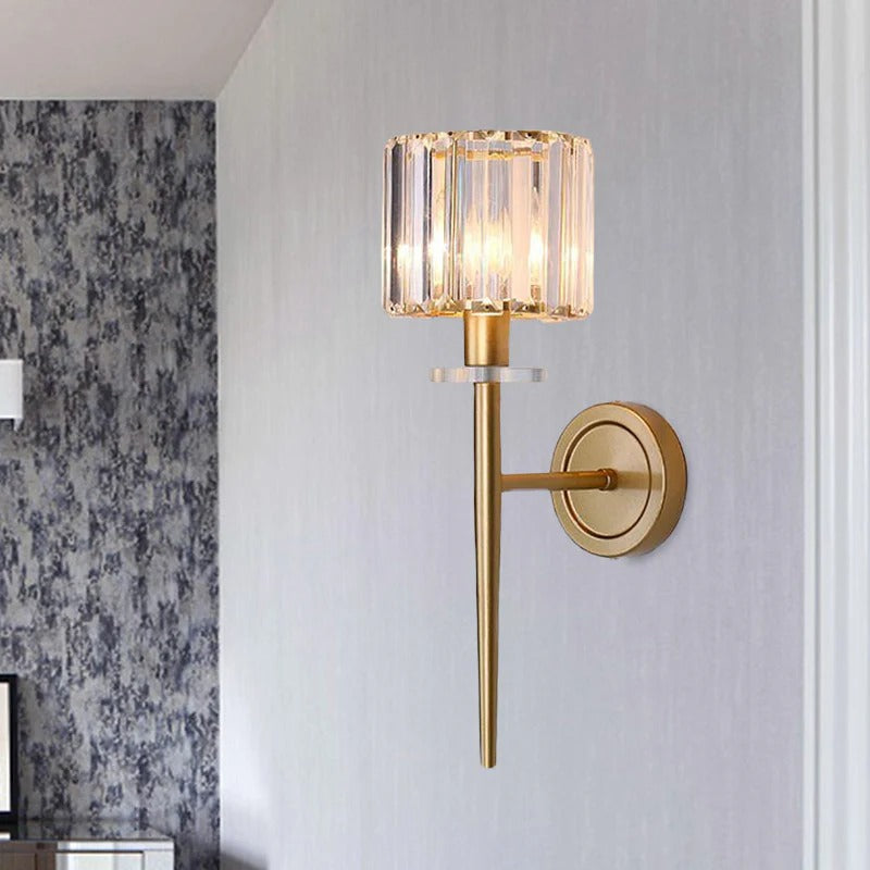 Wall Light Crystal Shade Gold Finish Modern Interior | Calyron