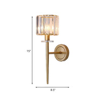Wall Light Crystal Shade Gold Finish Modern Interior | Calyron