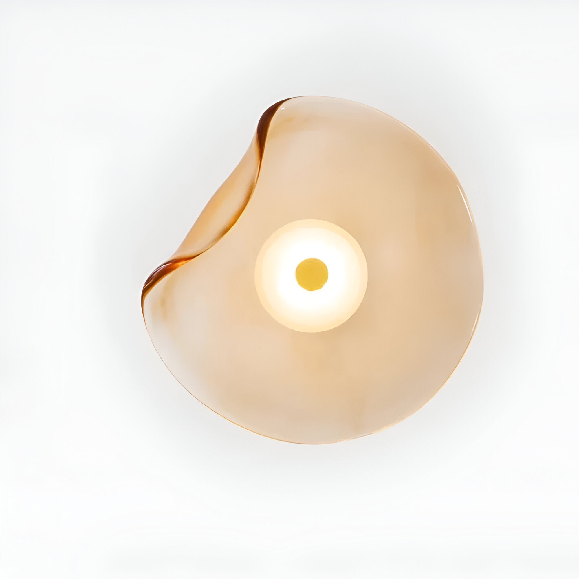 Wall Light Curved Glass in Nordic Japandi Style | Lysaro