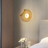 Wall Light Curved Glass in Nordic Japandi Style | Lysaro