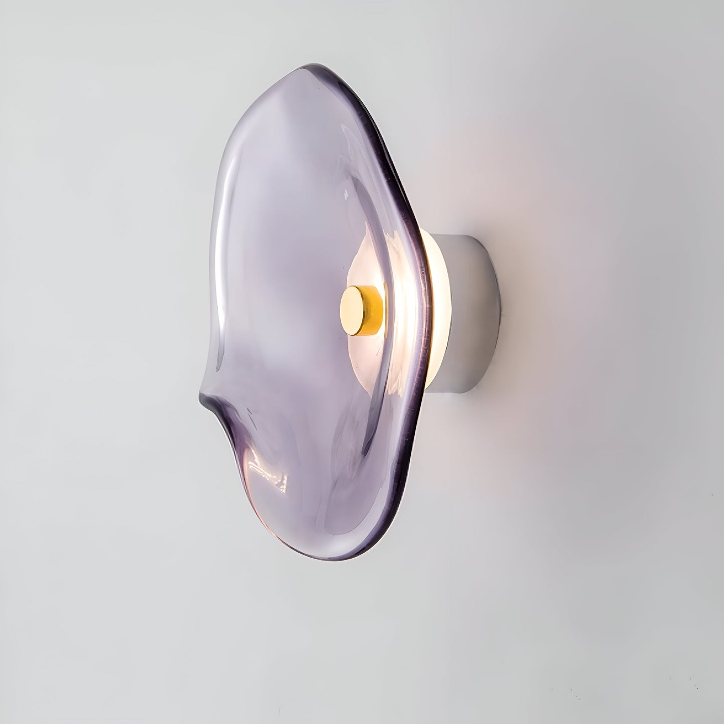 Wall Light Curved Glass in Nordic Japandi Style | Lysaro