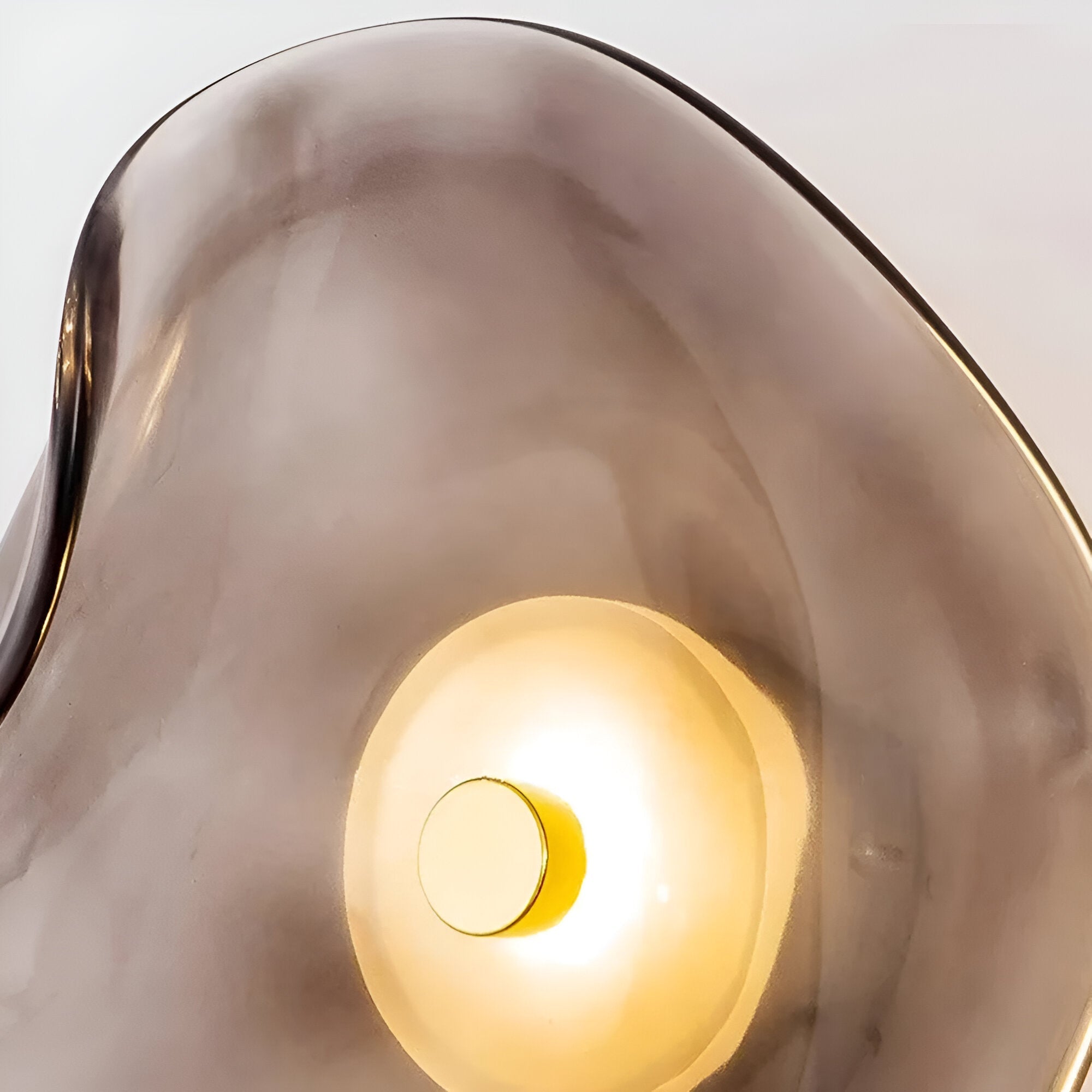 Wall Light Curved Glass in Nordic Japandi Style | Lysaro