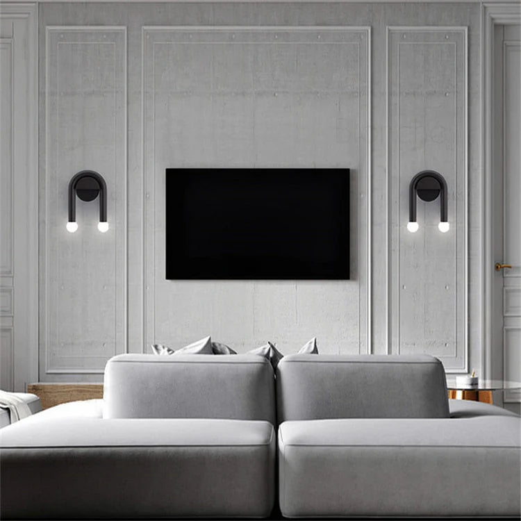 Wall Light Double LED Metal Arc for Contemporary Interiors | Arclume