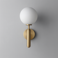 Wall Light Frosted Globe in Modern Minimalist Style | Lumevo