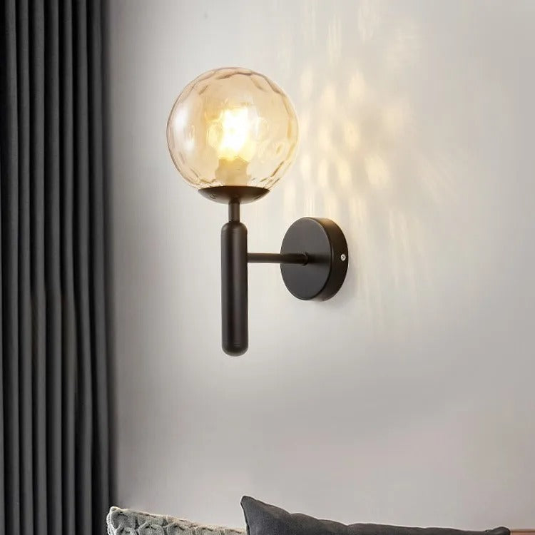 Wall Light Frosted Globe in Modern Minimalist Style | Lumevo