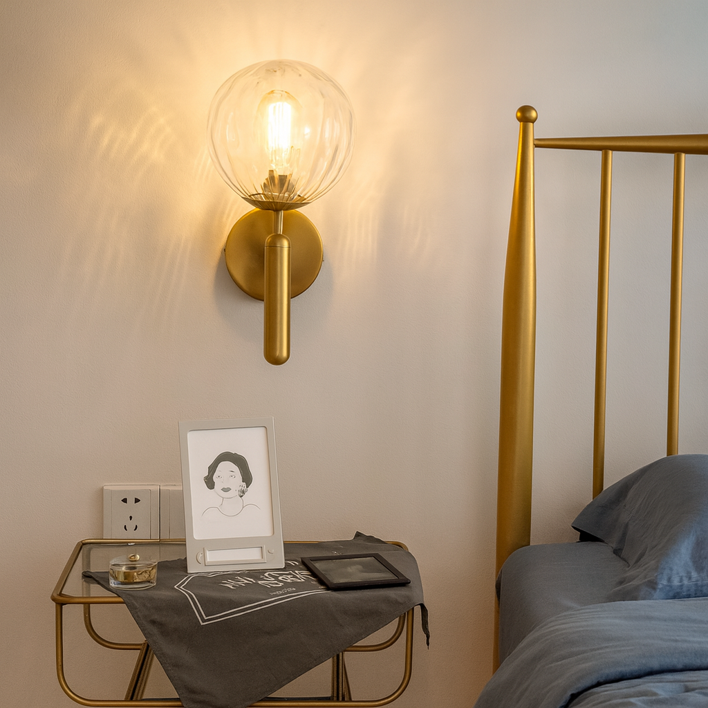 Wall Light Frosted Globe in Modern Minimalist Style | Lumevo