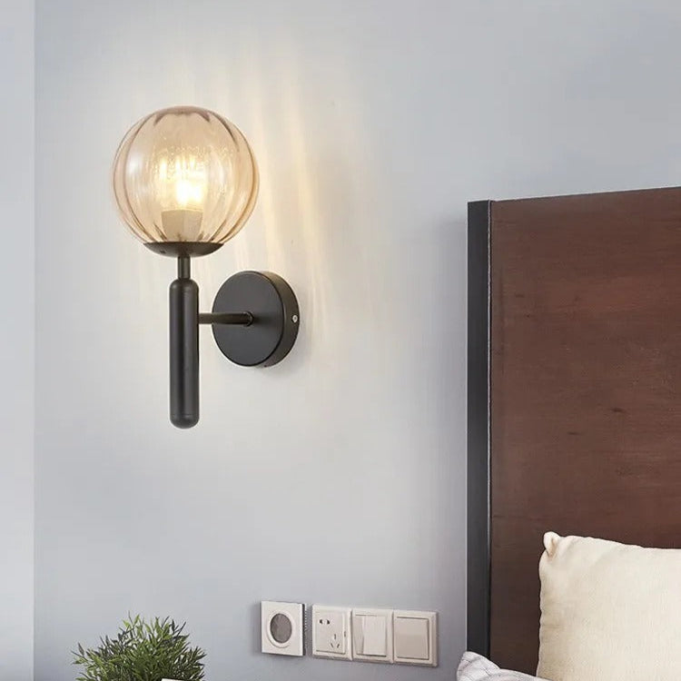 Wall Light Frosted Globe in Modern Minimalist Style | Lumevo