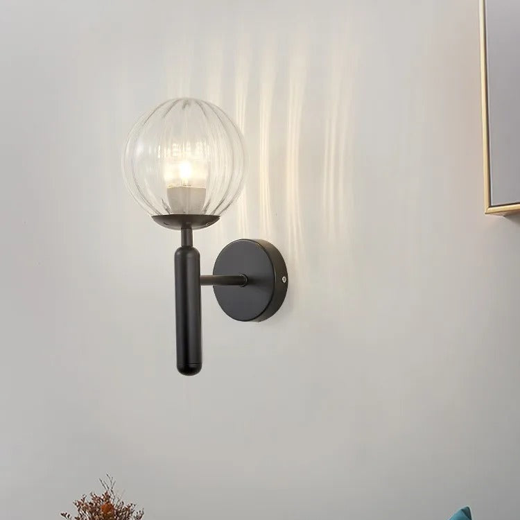 Wall Light Frosted Globe in Modern Minimalist Style | Lumevo