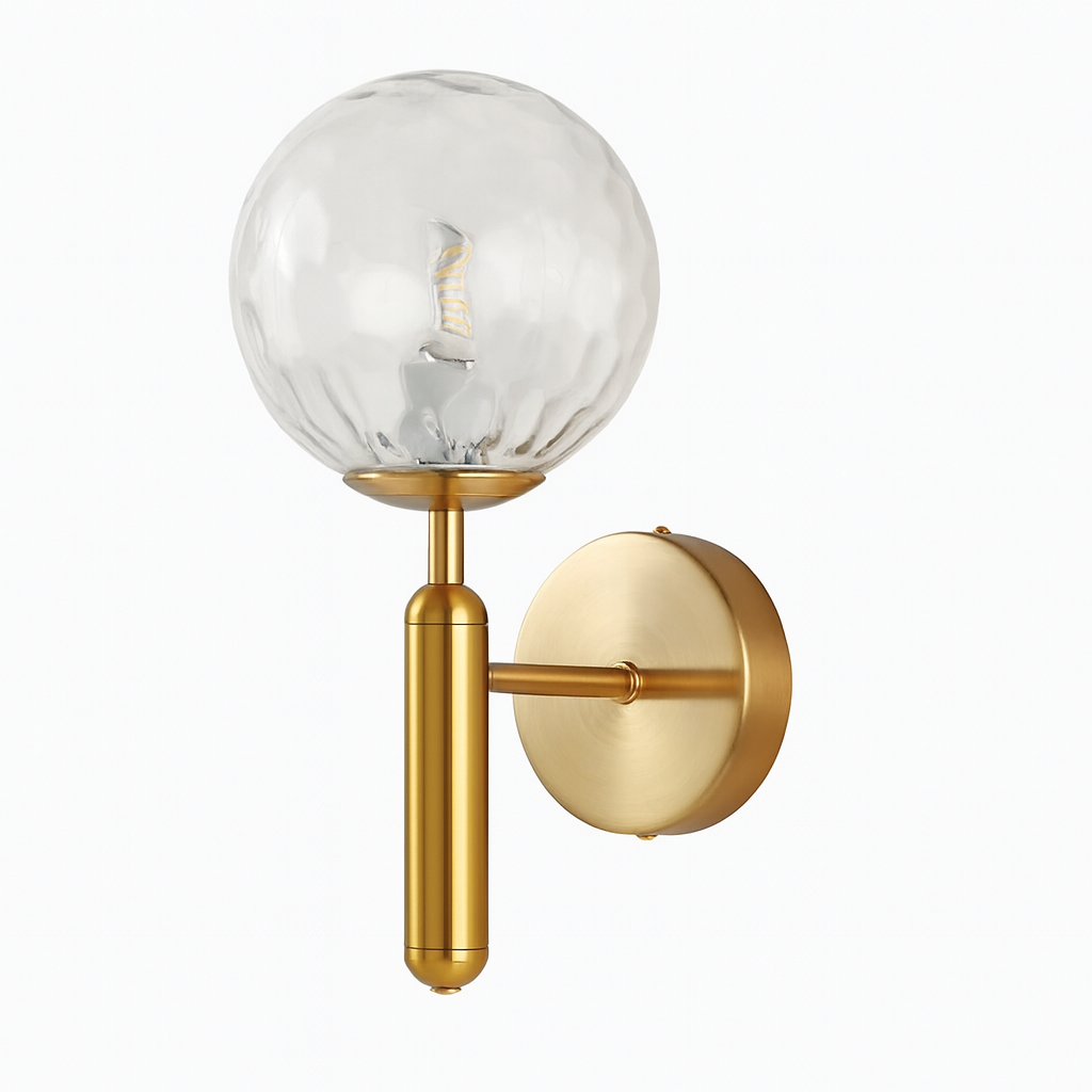 Wall Light Frosted Globe in Modern Minimalist Style | Lumevo