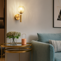 Wall Light Frosted Globe in Modern Minimalist Style | Lumevo