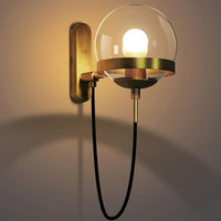 Wall Light Glass Globe Nordic Vintage Style | Soriva