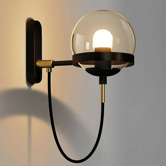 Wall Light Glass Globe Nordic Vintage Style | Soriva