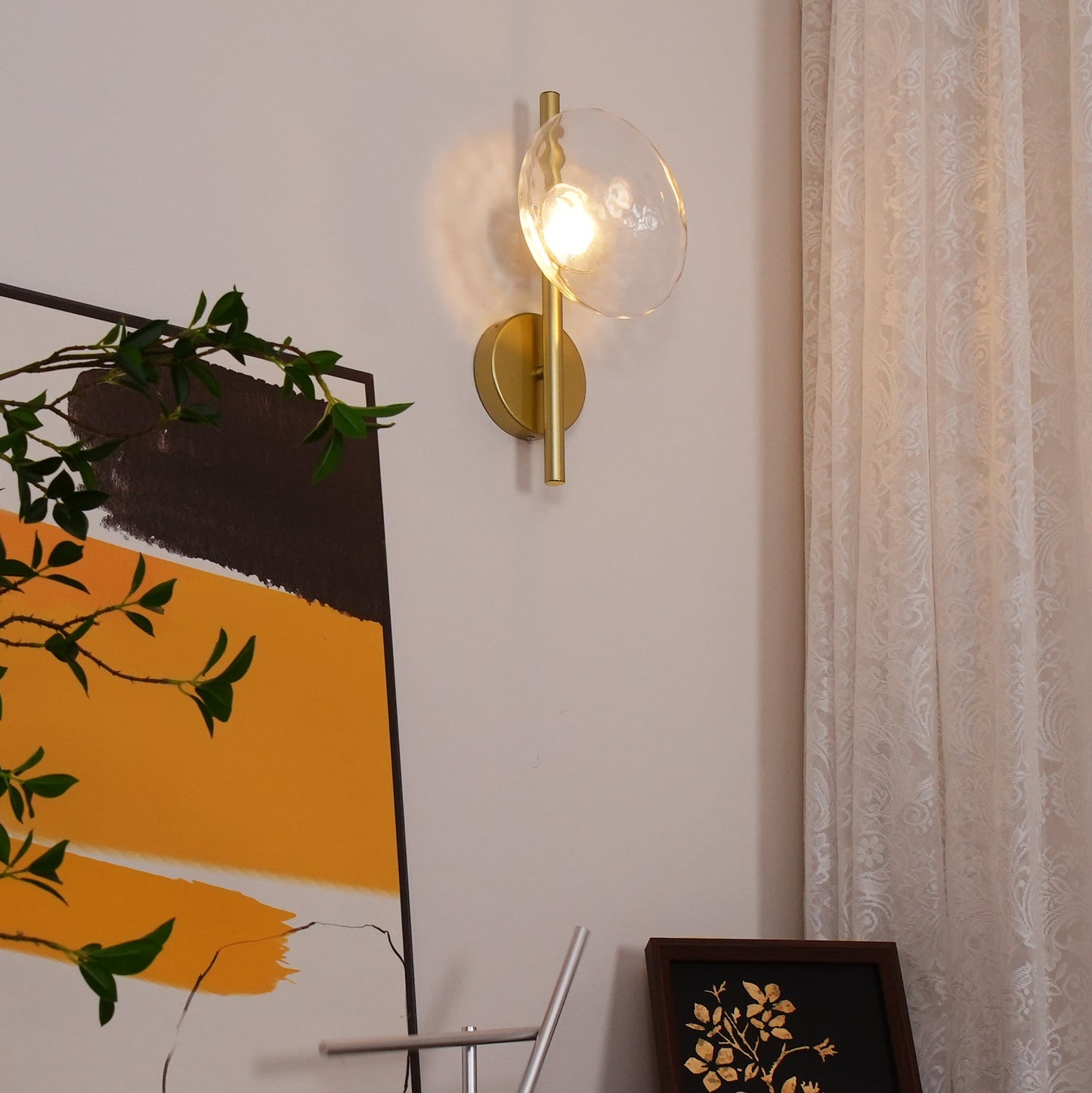 Wall Light Glass Round Nordic Design | Cetora