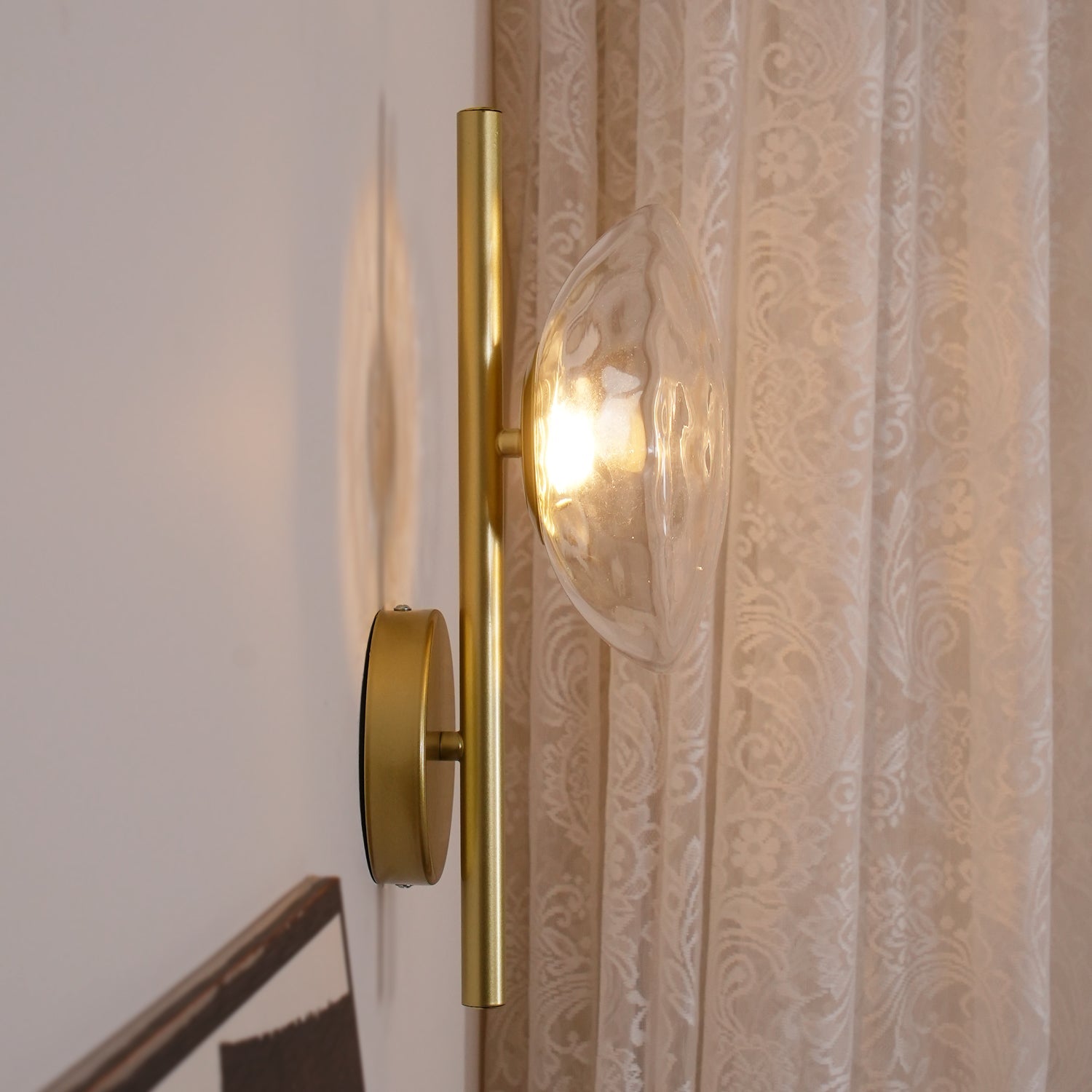 Wall Light Glass Round Nordic Design | Cetora