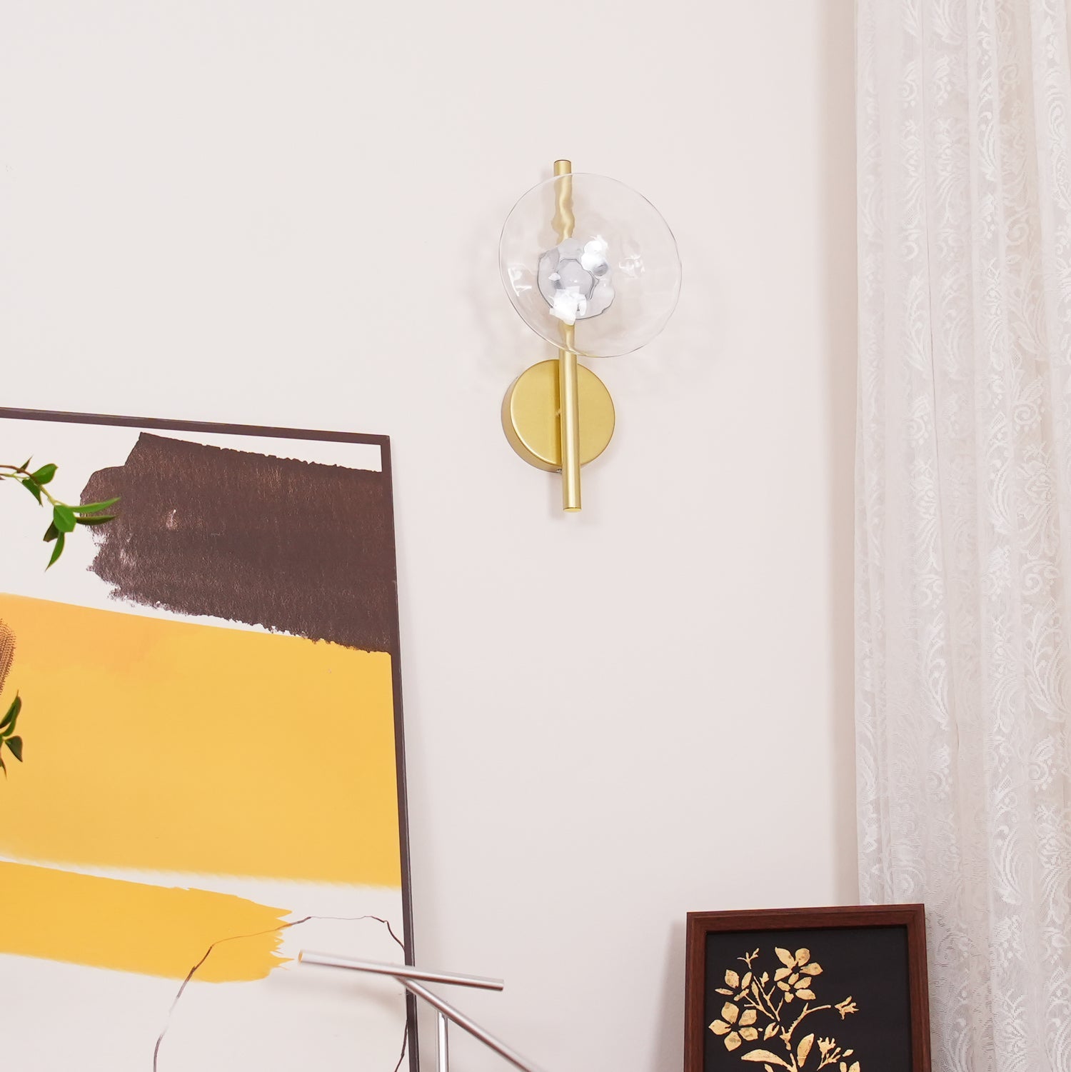 Wall Light Glass Round Nordic Design | Cetora