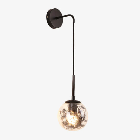 Wall Light Glass Sphere with Gold Leaf Modern Design | Aurivo