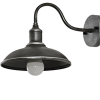 Wall Light Iron Bowl Outdoor Industrial Style | Ardeli