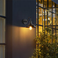 Wall Light Iron Bowl Outdoor Industrial Style | Ardeli