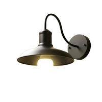 Wall Light Iron Bowl Outdoor Industrial Style | Ardeli