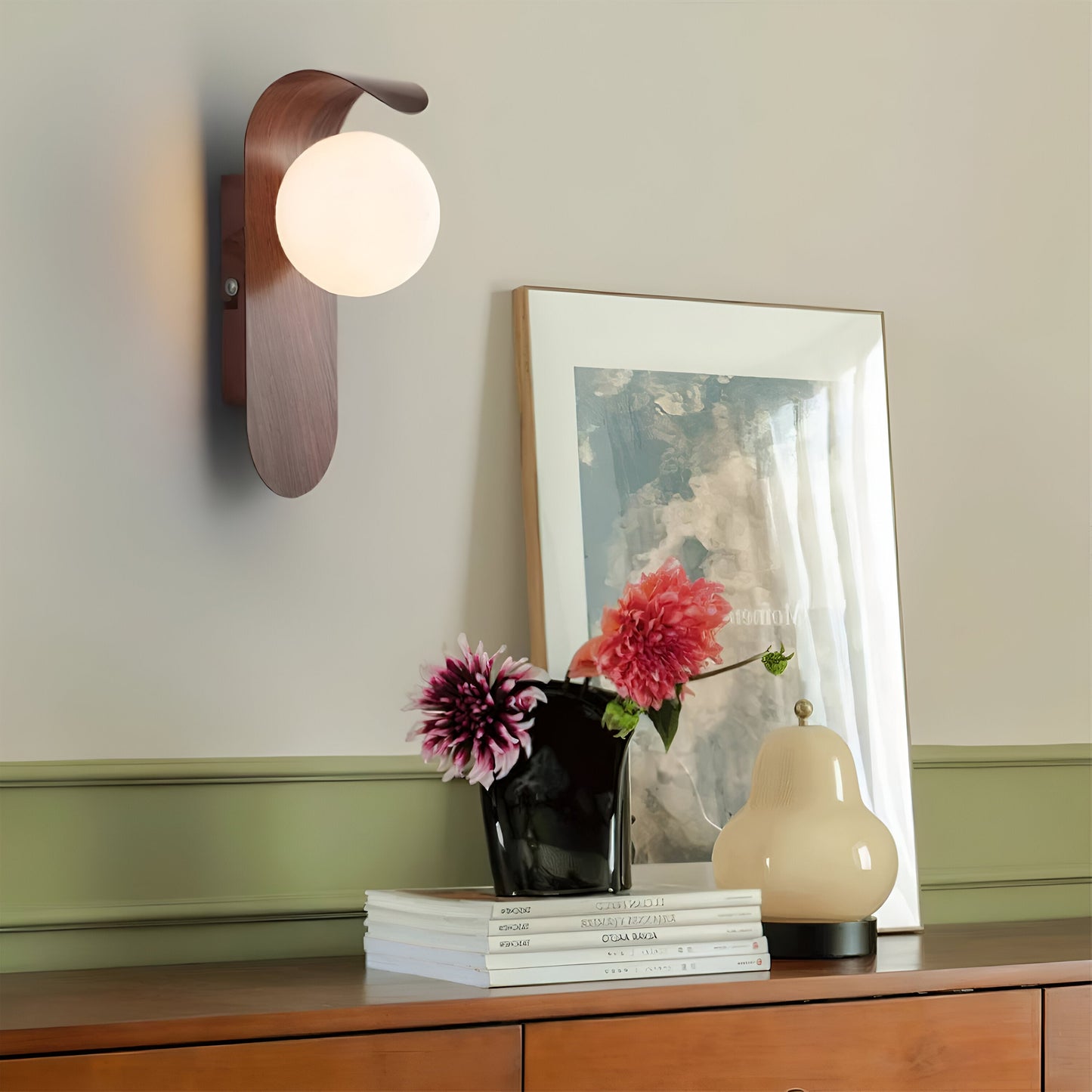 Wall Light Iron Wood Accent Nordic Minimalist | Varein