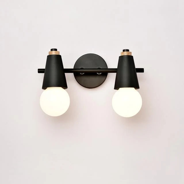 Wall Light Iron and Wood with Adjustable Heads Modern | Esvorn