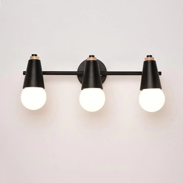 Wall Light Iron and Wood with Adjustable Heads Modern | Esvorn