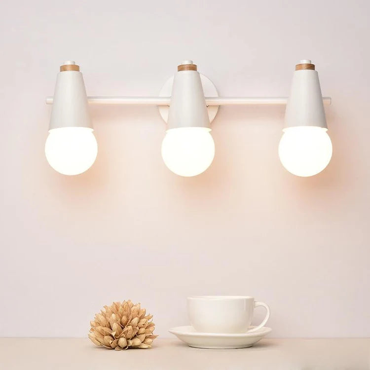 Wall Light Iron and Wood with Adjustable Heads Modern | Esvorn