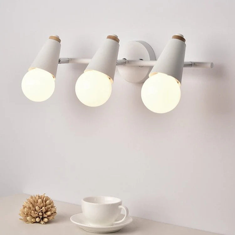 Wall Light Iron and Wood with Adjustable Heads Modern | Esvorn