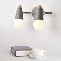 Wall Light Iron and Wood with Adjustable Heads Modern | Esvorn