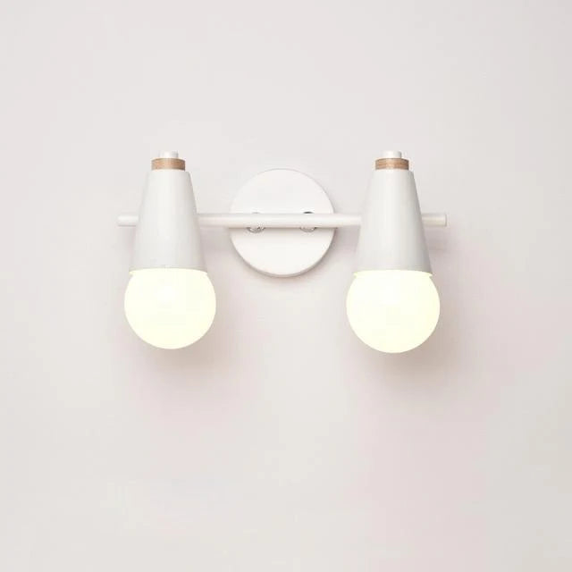 Wall Light Iron and Wood with Adjustable Heads Modern | Esvorn