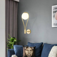 Wall Light LED Glass Globe Modern Design Bedroom Use | Wozami